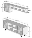 Fernsehschrank Dpandolf Braun - Holzwerkstoff - 35 x 57 x 160 cm