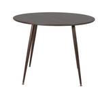 Table ronde en MDF et acier Plaza 100 cm Marron - Bois manufacturé - 100 x 75 x 100 cm