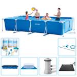 Schwimmbad-Set 2827397 (7-teilig) Blau - 220 x 84 x 450 cm