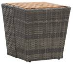 Beistelltisch Grau - Kunststoff - Polyrattan - 42 x 43 x 42 cm