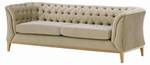 2,5-Sitzer-Sofa Chesterfield Modern Wood Beige