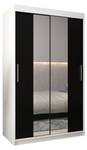 ARMOIRE À PORTES COULISSANTES TOKYO 1 Noir - Blanc - Largeur : 120 cm