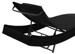 Chaise longue 296348 Noir - Matière plastique - Polyrotin - 70 x 92 x 213 cm