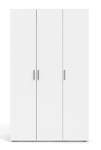 l' armoire Petra Blanc - En partie en bois massif - 119 x 201 x 50 cm