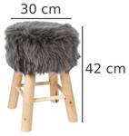Sitzhocker Grau - Textil - 30 x 30 x 30 cm