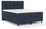 Premium Boxspringbett Attik Blau - Breite: 160 cm