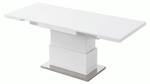 Table extensible LAURIA Blanc - Bois manufacturé - 75 x 75 x 180 cm