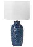 Lampe de table PERLIS Bleu - Blanc - Céramique - 40 x 83 x 120 cm