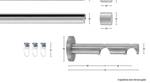 Gardinenstange Easy 2 lfg. Silber - Breite: 150 cm