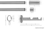 Gardinenstange Easy 2 lfg. Silber - Breite: 530 cm