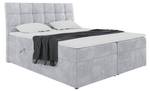 Boxspringbett Drago Hellgrau - Breite: 180 cm - H3