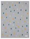Kinderdecke Regentropfen Textil - 100 x 1 x 80 cm