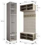 Garderobe Inova 2 Z13 Schwarz - Grau - Schwarz