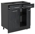 Küchenschrank mit Schublade R-Line 47482 Anthrazit - Schwarz