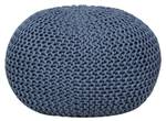 Bodenkissen ø 55 cm Pouf Sitzkissen Blau