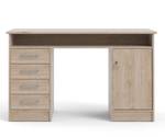 Schreibtisch Fula Braun - Holz teilmassiv - 126 x 76 x 55 cm