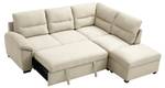 Schlafsofa TOLMINA Beige - Textil - 208 x 95 x 240 cm