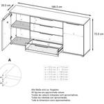 Linio V2 Sideboard Eiche Dekor - Weiß