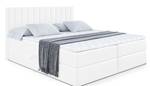 Boxspringbett EDITA Hochglanz Weiß - Breite: 120 cm - H3