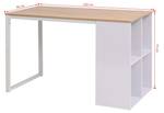 Schreibtisch Braun - Metall - Massivholz - 120 x 75 x 120 cm