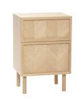 Nachttisch Herringbone Beige - Massivholz - 30 x 60 x 40 cm