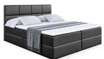 Boxspringbett ARDENI Hochglanz Schwarz - Breite: 200 cm - H4