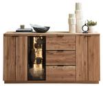 Sideboard Donia 3 mit LED Braun - Holz teilmassiv - 180 x 93 x 48 cm