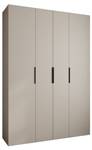 Armoire à portes battantes Como 4 Beige - Noir - 170 x 50 cm