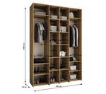 Drehtürenschrank Como 4 Beige - Gold - 180 x 50 cm