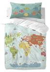 World map Set housse couette 100x135 135 x 100 cm