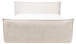 Lit boxspring RHODA Blanc - Textile - 127 x 200 x 215 cm