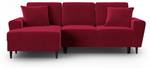 Schlaf-Ecksofa + Box MOGHAN 4 Sitzplätze Rot