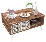 Table basse de salon Leka Blanc - Bois manufacturé - 60 x 37 x 90 cm