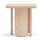 Table d'appoint carrée en bois clair Marron