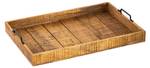 Serviertablett Holztablett XXL Braun - Massivholz - 58 x 8 x 39 cm