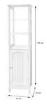 Badezimmerschrank 40x160x32 cm Weiß Weiß - Holzwerkstoff - 32 x 160 x 40 cm