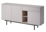 Commode INOX IK175 Gris - Bois manufacturé - Matière plastique - 175 x 89 x 40 cm