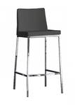 Tabouret de bar ERIK en Gris - Cuir synthétique - 42 x 99 x 52 cm