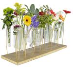 Vasen-Set Flower Meadow (21-tlg.) Gold - Glas - 60 x 25 x 20 cm