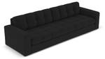 Sofa JUSTIN 4 Sitzplätze Schwarz