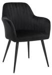 Chaise ELEANA Lot de 2 Noir - Textile - 59 x 82 x 58 cm