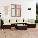 Garten-Lounge-Set (7-teilig) 3013633-2 Braun - Creme - Weiß - Anzahl Teile im Set: 7