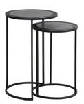 Table d'appoint TALCA lot de 2 Noir - 40 x 60 x 40 cm