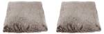 2 coussins taupe givré - DOUDOU Gris - Textile - 45 x 45 x 12 cm