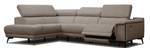 Relax-Ecksofa 4-Sitzer Matera Taupe - Ecke davorstehend links - Longchair davorstehend links - Ottomane davorstehend links