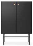 Highboard DIVENOS Schwarz - Holzwerkstoff - 94 x 132 x 39 cm