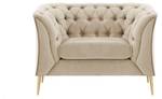 Sessel Chesterfield Modern Creme