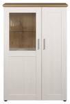 Vitrine Shade Blanc - En partie en bois massif - 95 x 140 x 38 cm