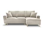 Schlaf-Ecksofa + Box MOGHAN 4 Sitzplätze Beige