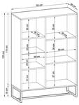 Vitrinenschrank AMBER SC93 2D Beige - Holzwerkstoff - Kunststoff - 93 x 133 x 39 cm